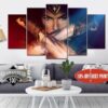 Wonder Women Superheroes 2 - Dc 5 Panel Canvas Art Wall Decor