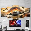 World Of Tanks Destroyers 02 - Gaming 5 Panel Canvas Art Wall Decor