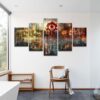 World Of Warcraft - Gamming 5 Panel Canvas Art Wall Decor