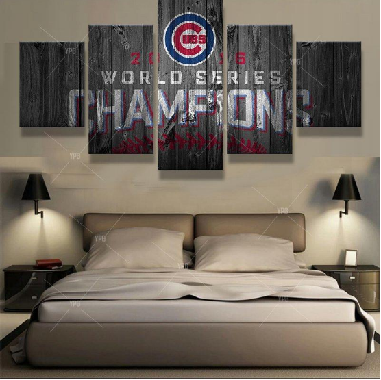 World Series Champions Chicago Cubs 1 - Sport 5 Panel Canvas Art Wall Decor World Series Champions Chicago Cubs 1 - Sport 5 Panel Canvas Art Wall Decor