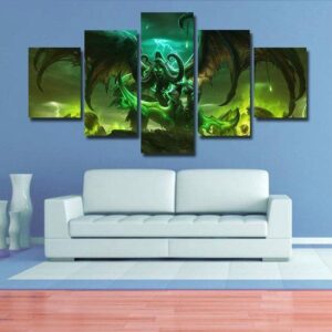 World of warcraft 20- Gaming 5 Panel Canvas Art Wall Decor