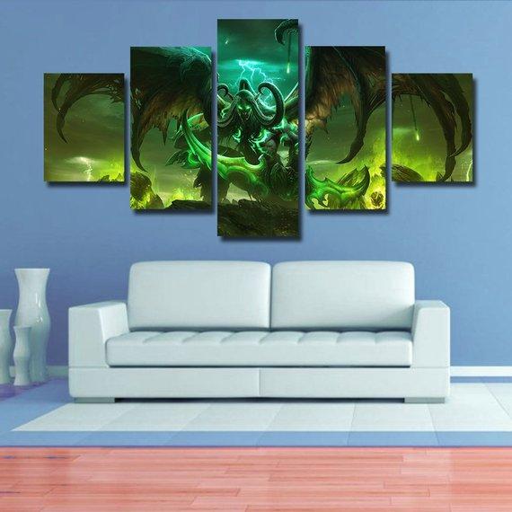 World of warcraft 20- Gaming 5 Panel Canvas Art Wall Decor World of warcraft 20- Gaming 5 Panel Canvas Art Wall Decor
