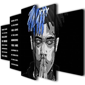 Xxxtentacion Quotes Custom - Abstract 5 Panel Canvas Art Wall Decor