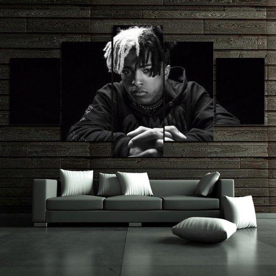 Xxxtentacion - Famous Person 5 Panel Canvas Art Wall Decor Xxxtentacion - Famous Person 5 Panel Canvas Art Wall Decor