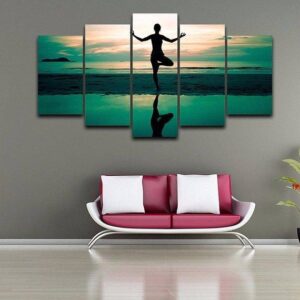 Yoga 6 - Abstract 5 Panel Canvas Art Wall Decor