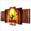 Yoga In The Temple - Sport 5 Panel Canvas Art Wall Decor