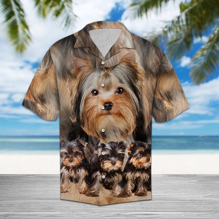 Yorkshire Terrier Great Hawaiian Shirt Summer Button Up Yorkshire Terrier Great Hawaiian Shirt Summer Button Up