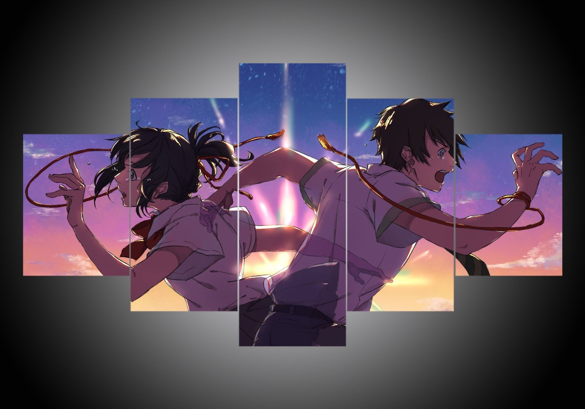 Your Name #2 - Anime 5 Panel Canvas Art Wall Decor Your Name #2 - Anime 5 Panel Canvas Art Wall Decor