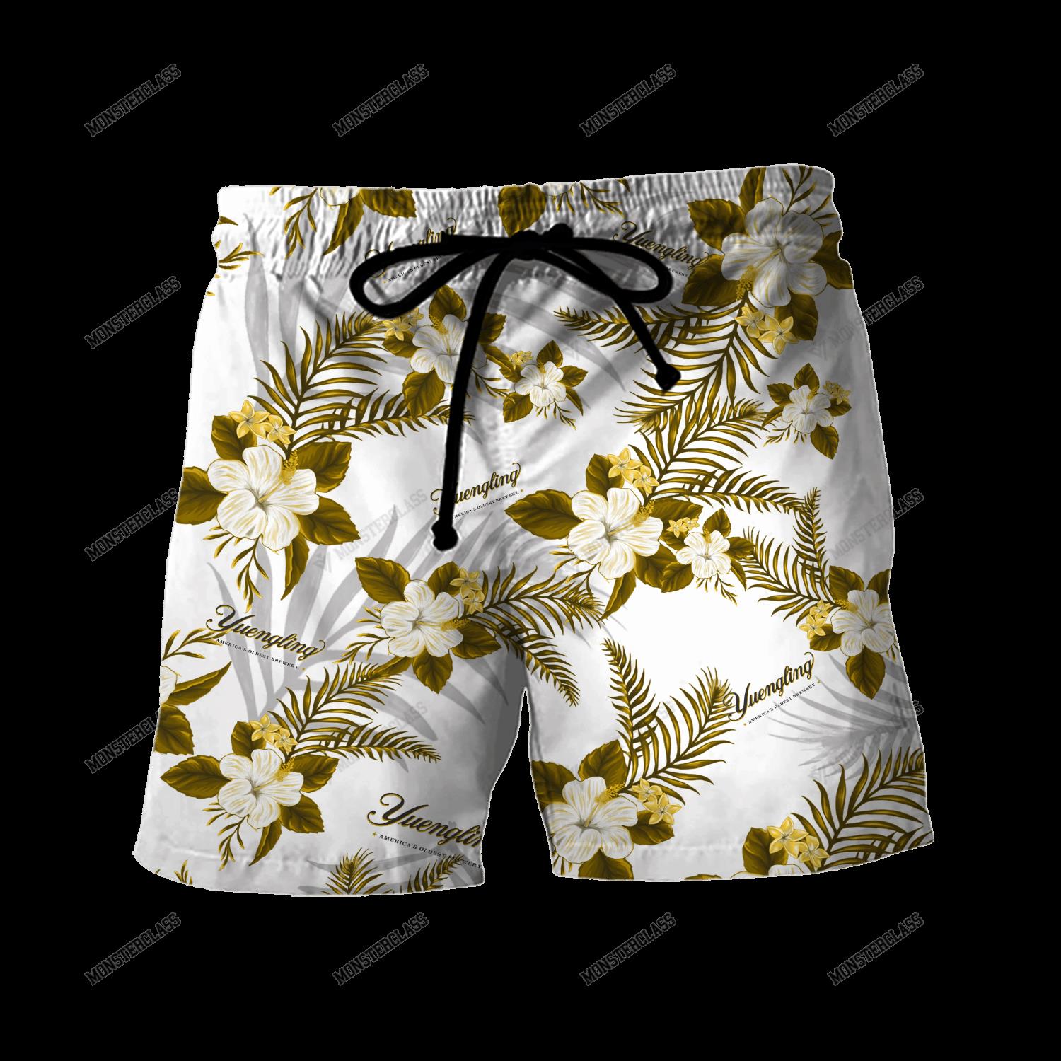 Yuengling Lager Tropical Plant Hawaiian Shirt Yuengling Lager Tropical Plant Hawaiian Shirt