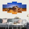 Zebra On The Serengeti Plains - Animal 5 Panel Canvas Art Wall Decor