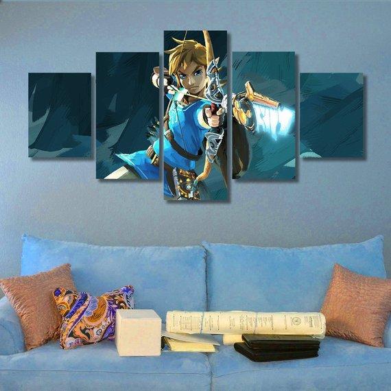 Zelda 04 - Gaming 5 Panel Canvas Art Wall Decor Zelda 04 - Gaming 5 Panel Canvas Art Wall Decor