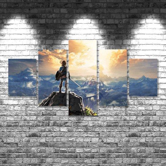 Zelda 11 - Gaming 5 Panel Canvas Art Wall Decor Zelda 11 - Gaming 5 Panel Canvas Art Wall Decor
