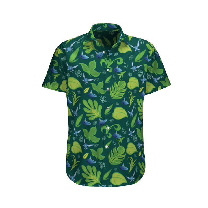 Zelda Ocarina And Navi Hawaiian Shirt – Limited Edition Zelda Ocarina And Navi Hawaiian Shirt – Limited Edition