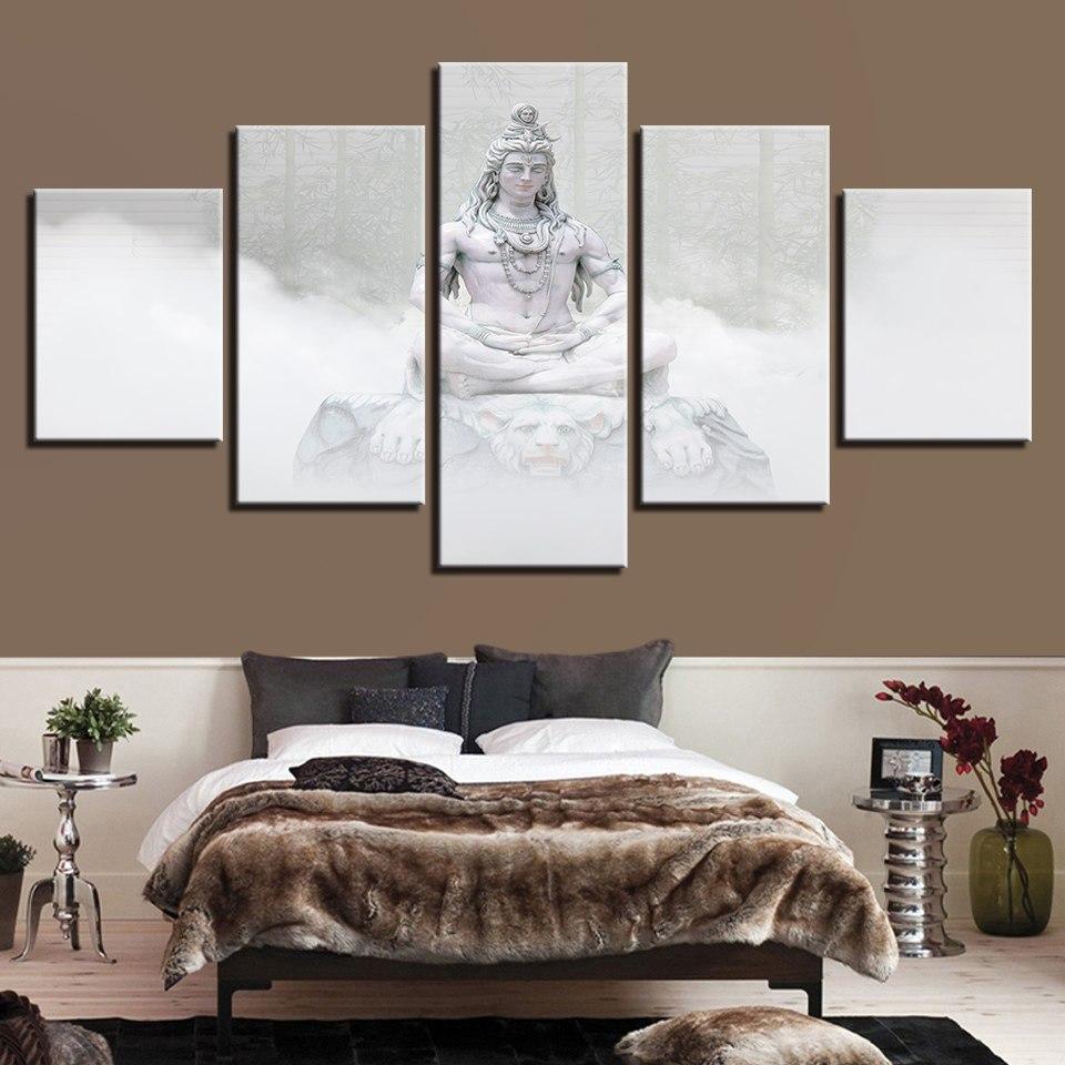 Zen Meditation Sitting - Religion 5 Panel Canvas Art Wall Decor Zen Meditation Sitting - Religion 5 Panel Canvas Art Wall Decor
