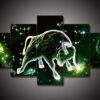 Zodiac - Taurus #1 - Abstract 5 Panel Canvas Art Wall Decor