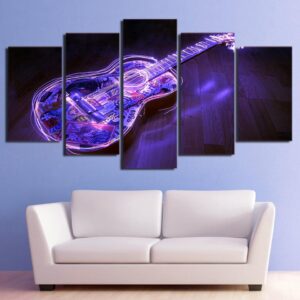 abstract guitar artwork - Music 5 Panel Canvas Art Wall Decor