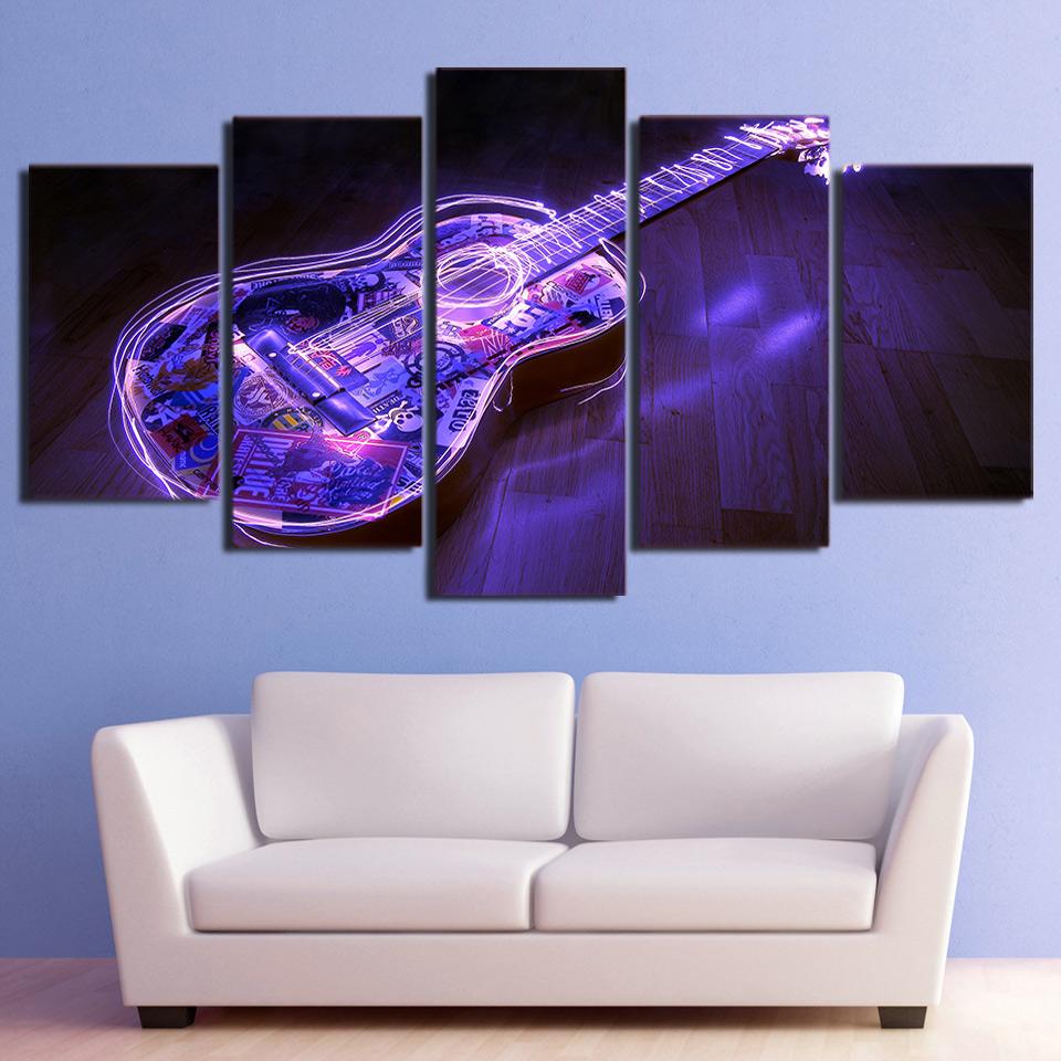 abstract guitar artwork - Music 5 Panel Canvas Art Wall Decor abstract guitar artwork - Music 5 Panel Canvas Art Wall Decor