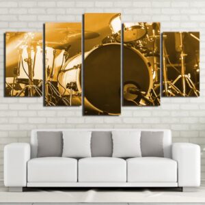 drum - Music 5 Panel Canvas Art Wall Decor