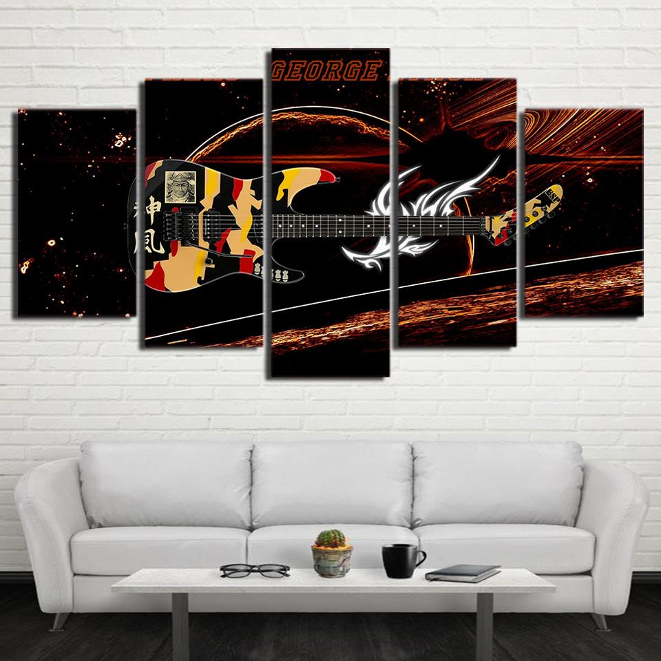 fantastic guitar music instrument - Music 5 Panel Canvas Art Wall Decor fantastic guitar music instrument - Music 5 Panel Canvas Art Wall Decor