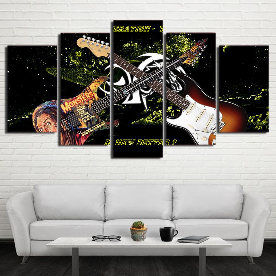 fantastic guitar - Music 5 Panel Canvas Art Wall Decor fantastic guitar - Music 5 Panel Canvas Art Wall Decor