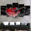 fantastic red guitarpainting - Music 5 Panel Canvas Art Wall Decor