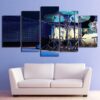 full set of drum in stage - Music 5 Panel Canvas Art Wall Decor