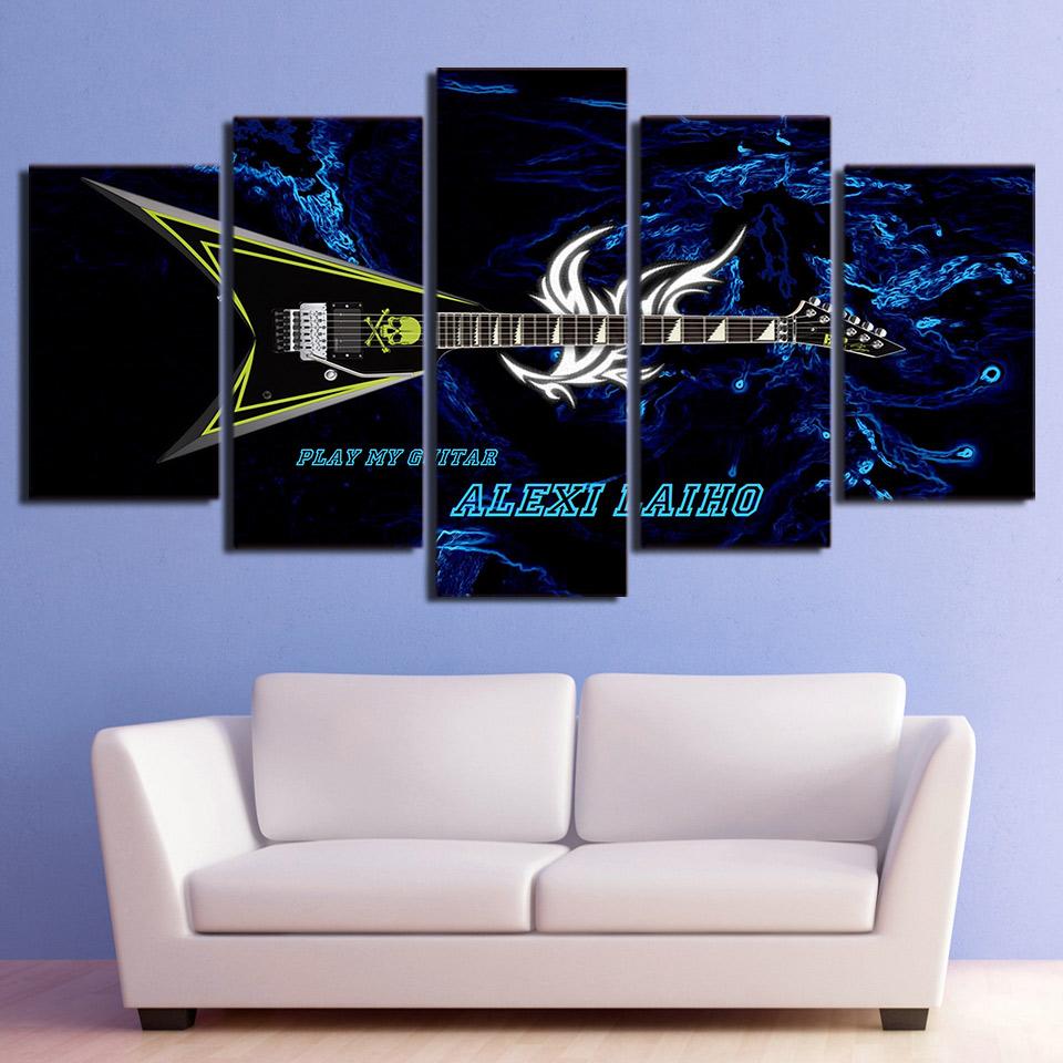 guitar Alexi Laiho - Music 5 Panel Canvas Art Wall Decor guitar Alexi Laiho - Music 5 Panel Canvas Art Wall Decor