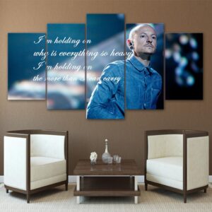 hester bennington - Music 5 Panel Canvas Art Wall Decor