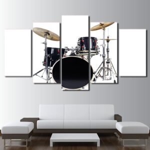 simple drum music instrument - Music 5 Panel Canvas Art Wall Decor